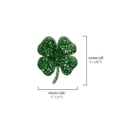 Green Shamrock Stud Earrings