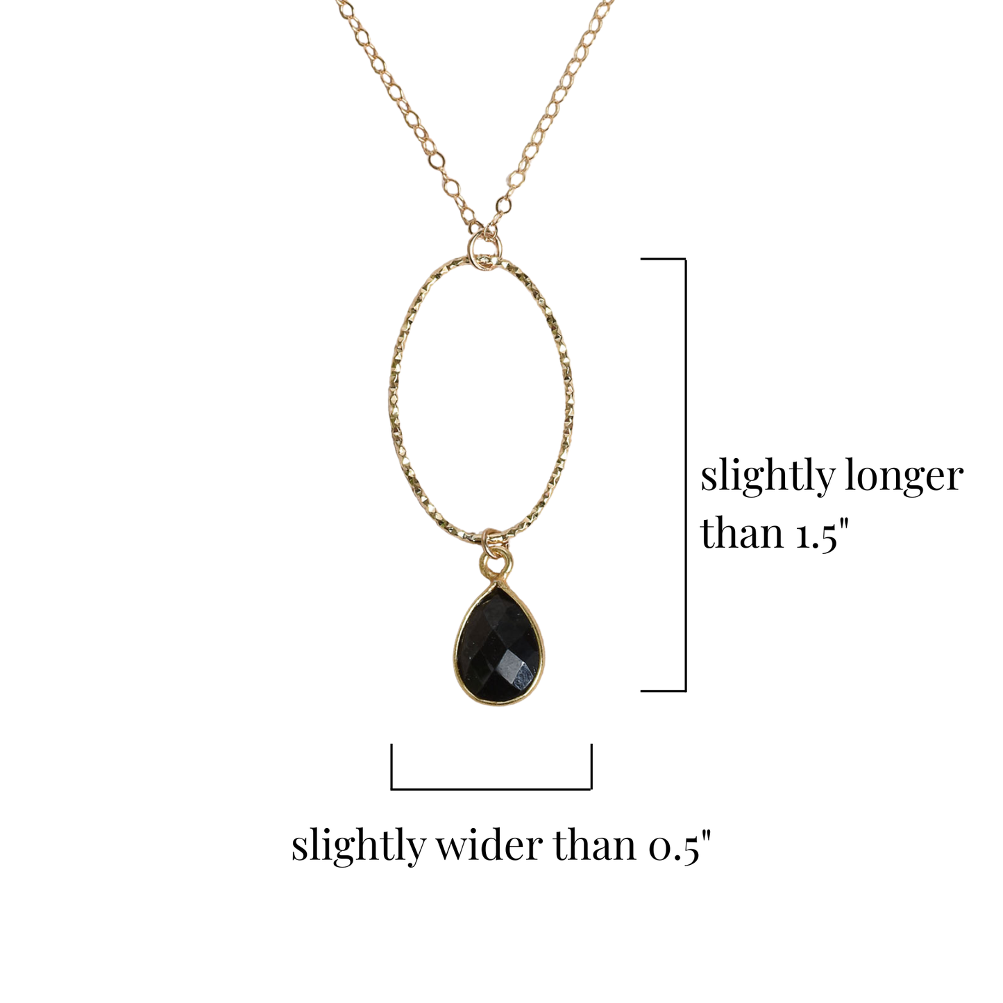 Pendant size for the Lili Necklace 