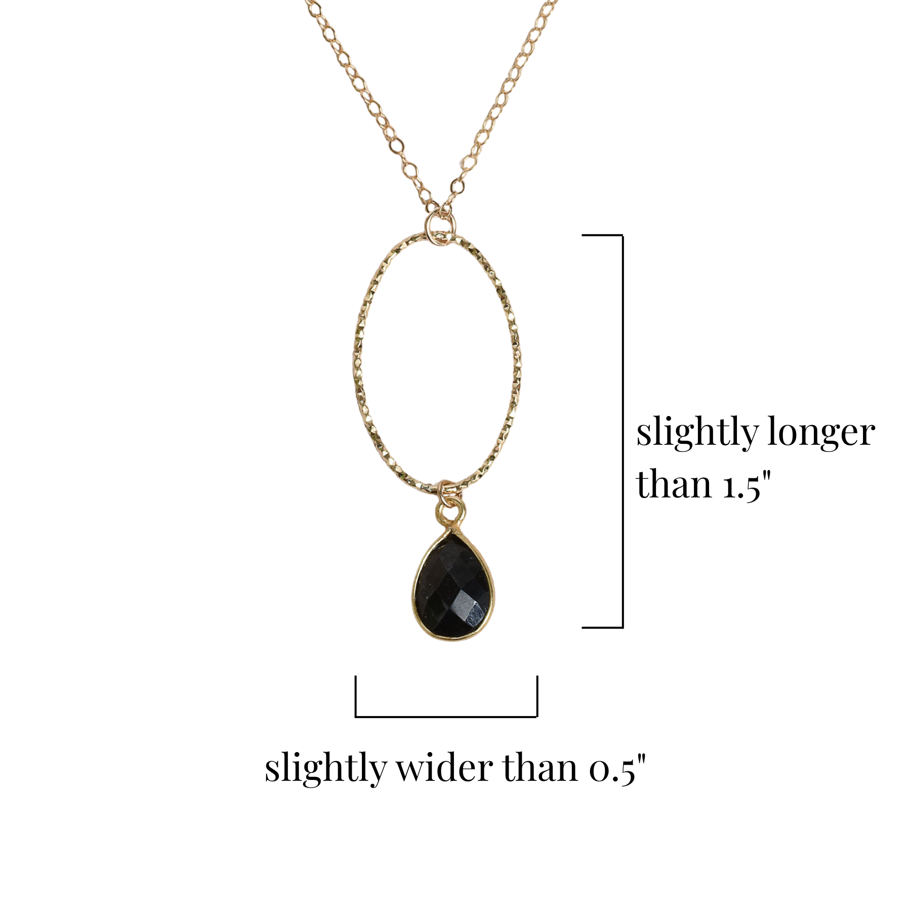Pendant size for the Lili Necklace 