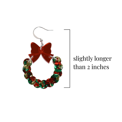 Christmas Wreath Earrings