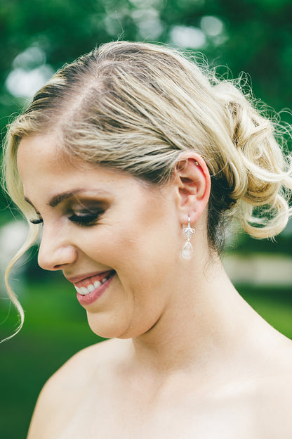 Silver Wedding Earrings