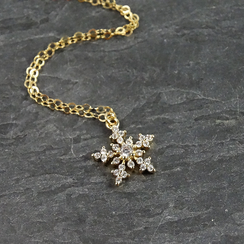 Gold Snowflake Necklace