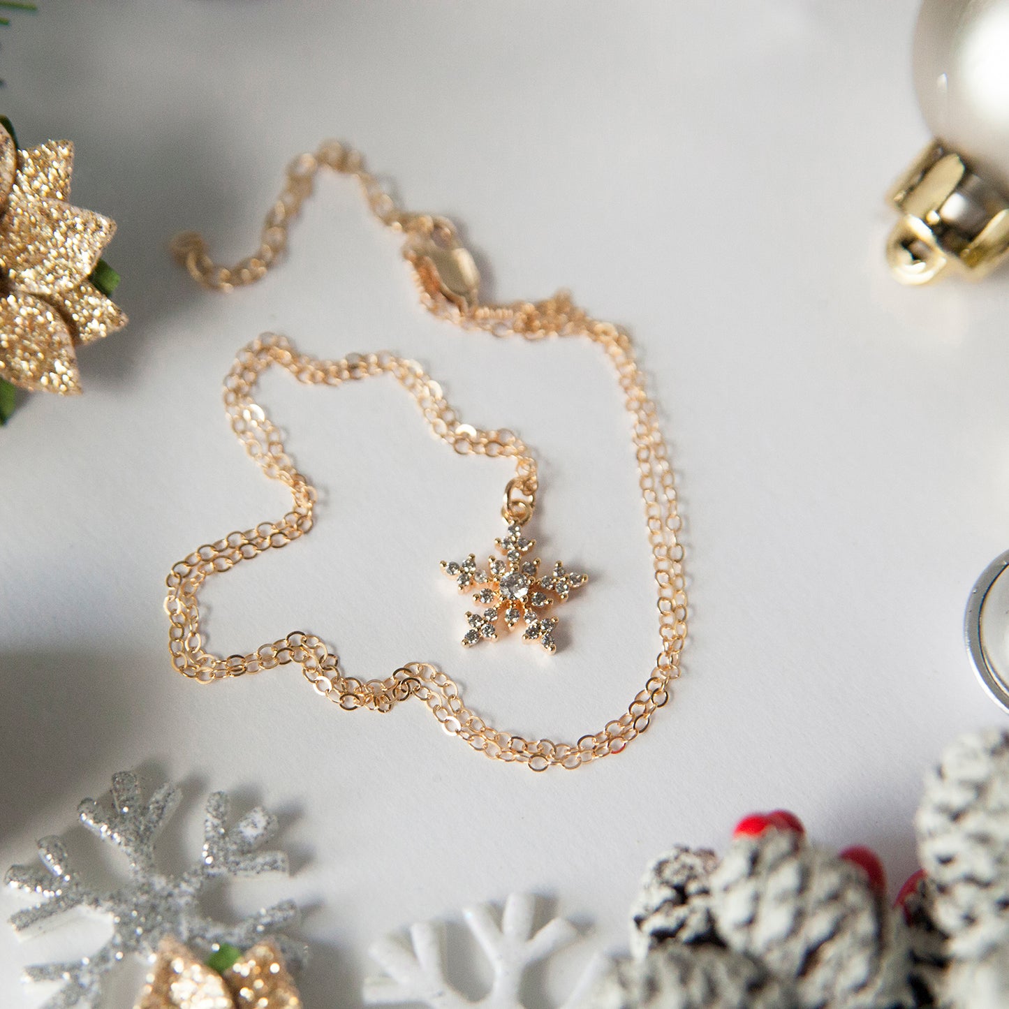 Gold Snowflake Jewelry