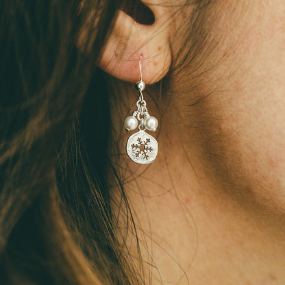 Silver Snowflake Earrings 