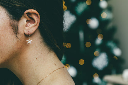Sparkly Snowflake Earrings 