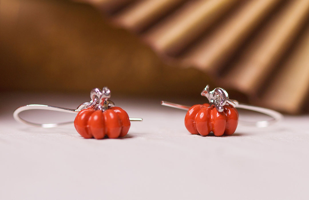 Pumpkin Dangle Earrings