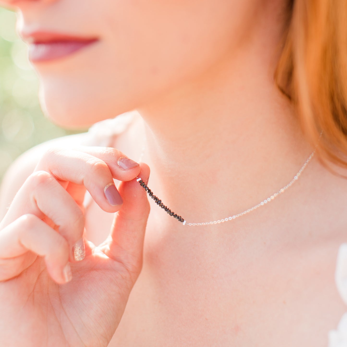 Raw Black Diamond Necklace