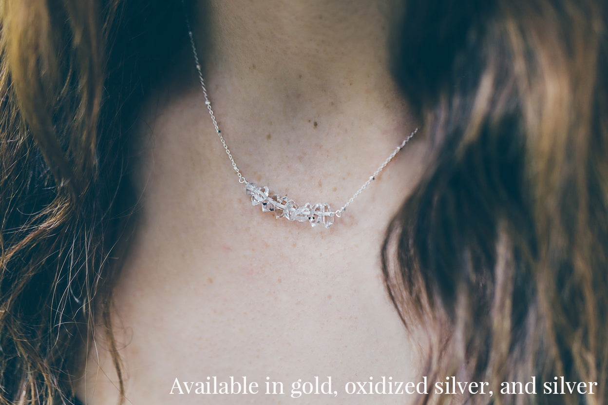 The Kelly Necklace in Oxidized Silver