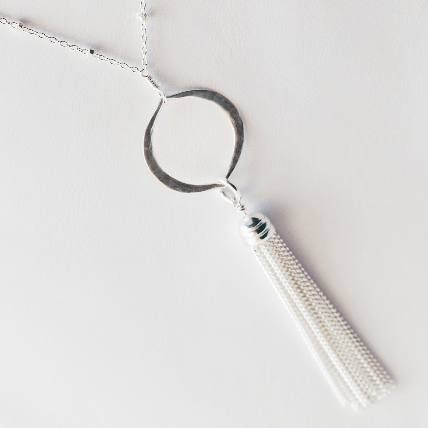 Classic Long Sterling Silver Tassel Necklace