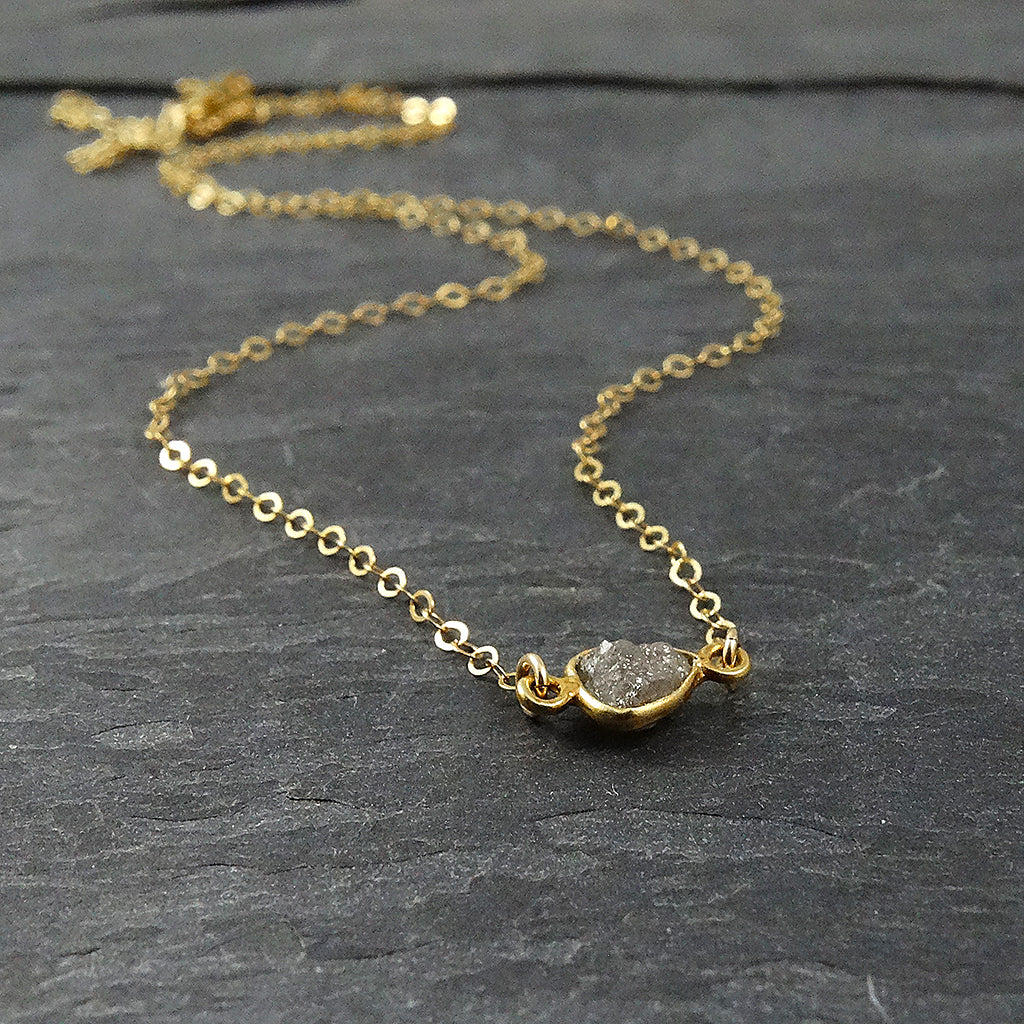 White Diamond Gold Necklace