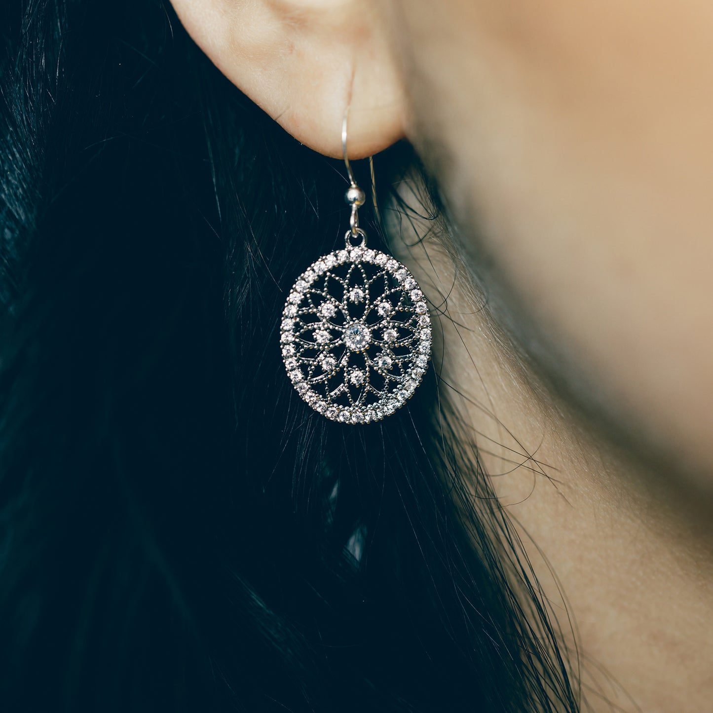The Bette Earrings in Silver