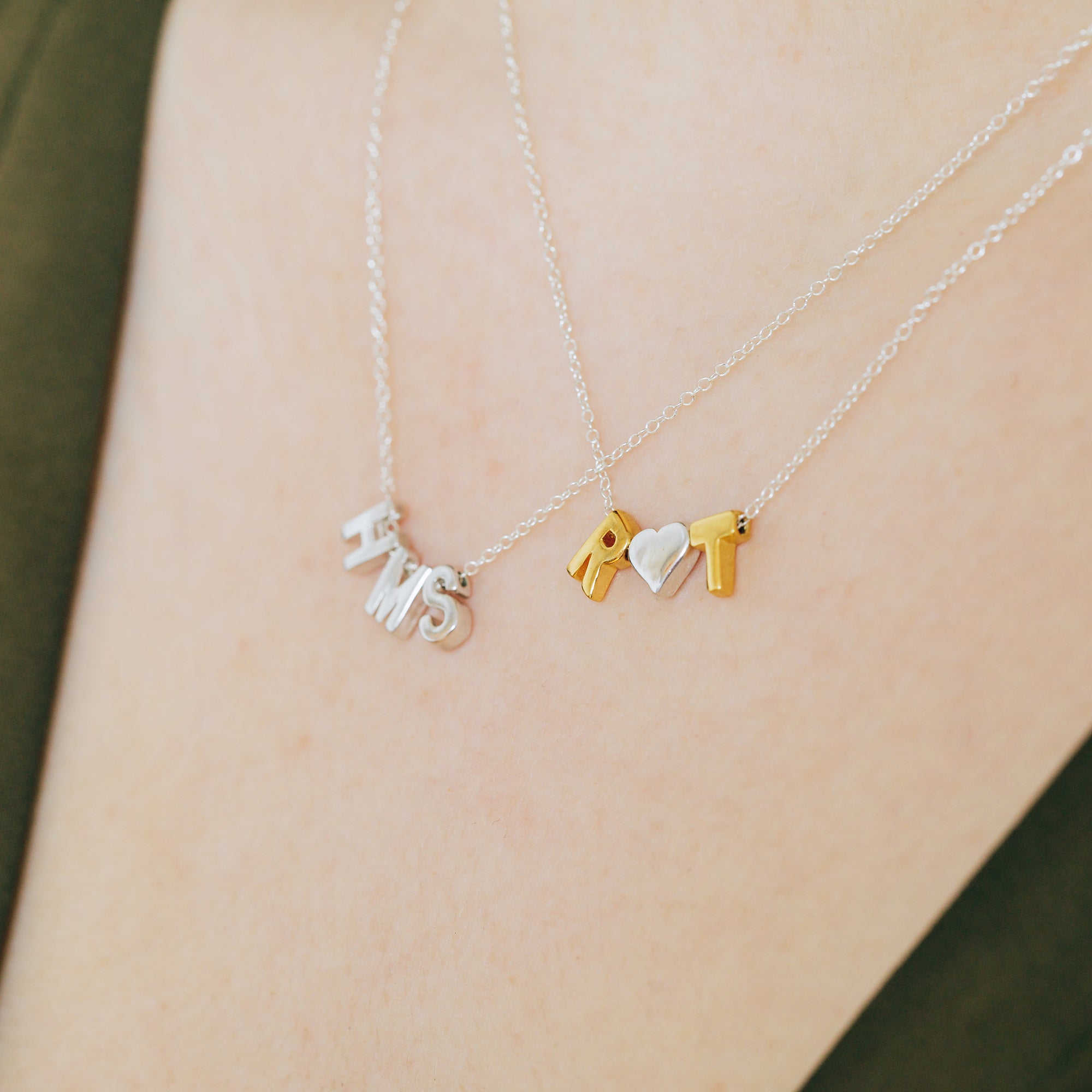 Personalized Alphabet Necklace, Letter Jewelry, Silver or Gold-Filled ...