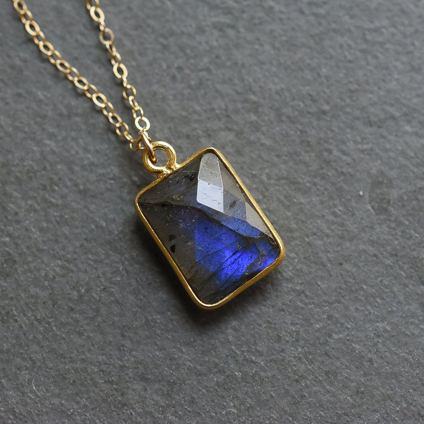 Labradorite Gold Vermeil Necklace