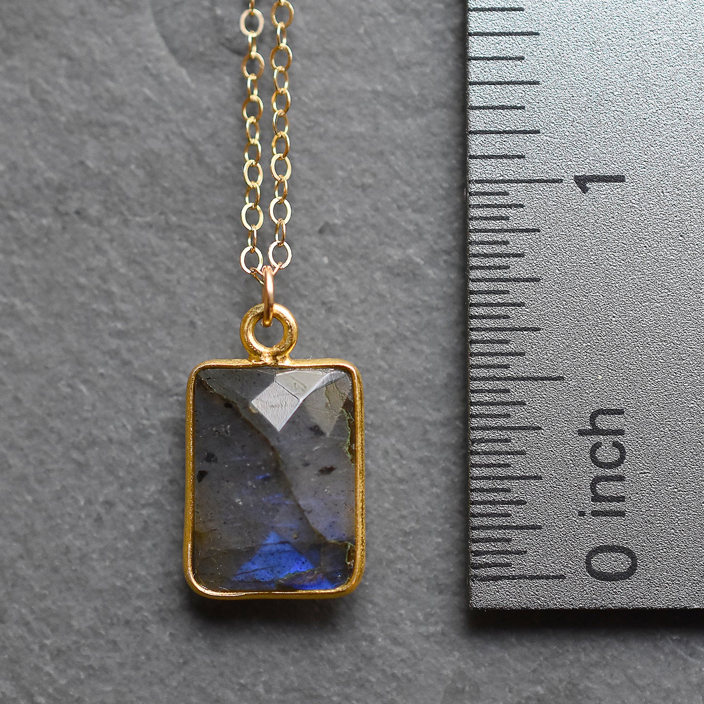 Labradorite Gold Vermeil Necklace