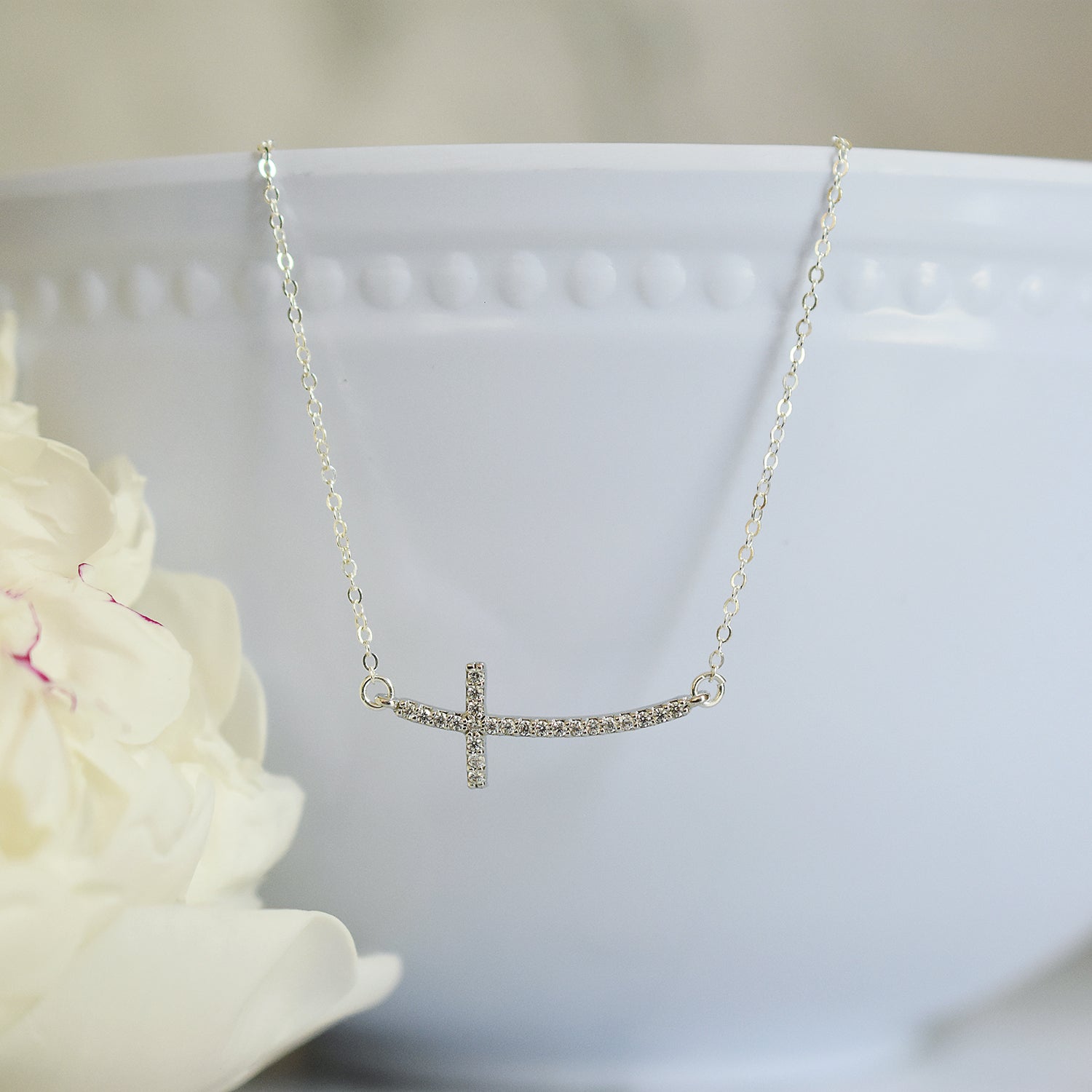 Sideways Cross Necklace » Gosia Meyer Jewelry
