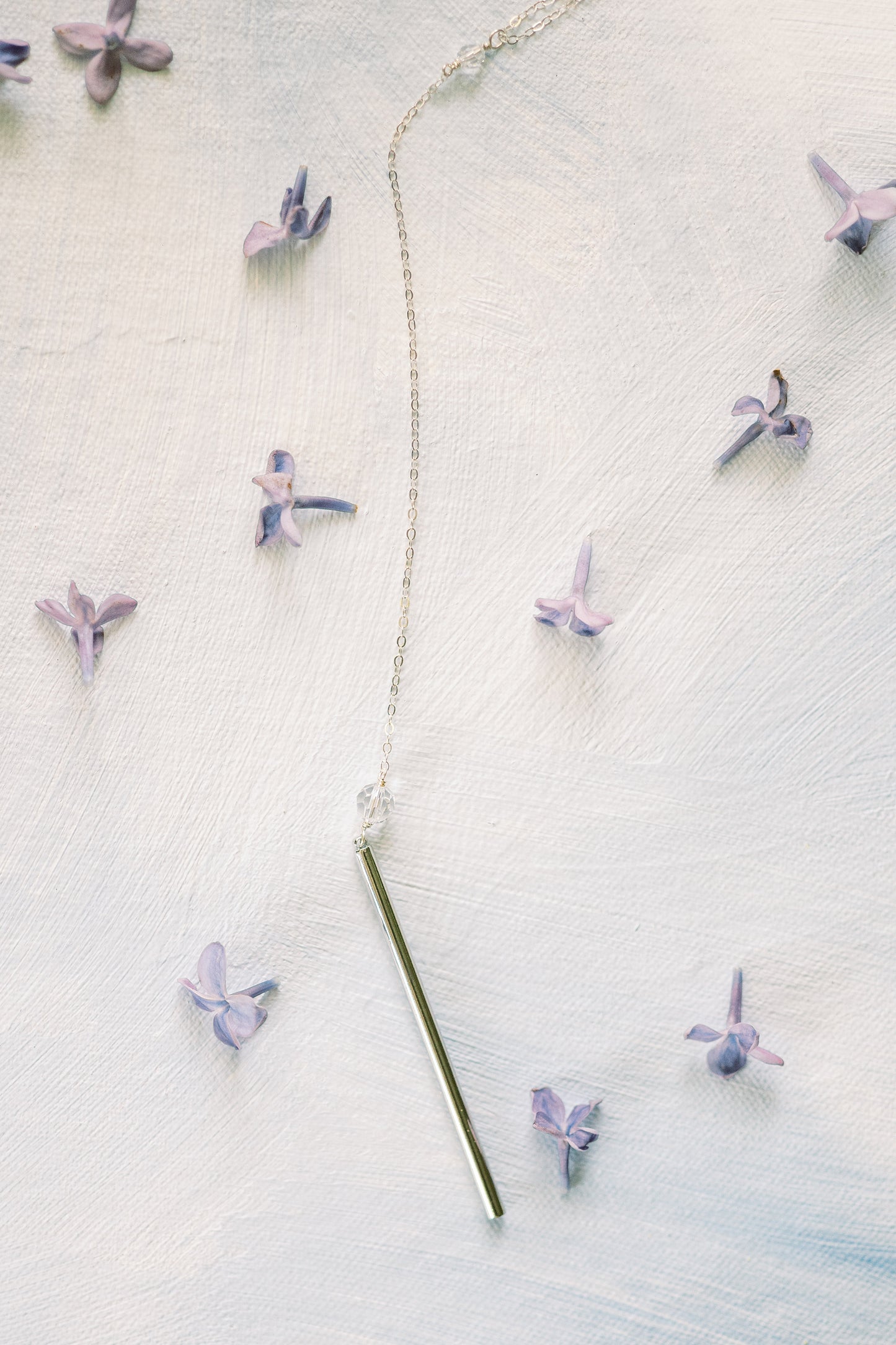 Silver Lariat Statement Necklace