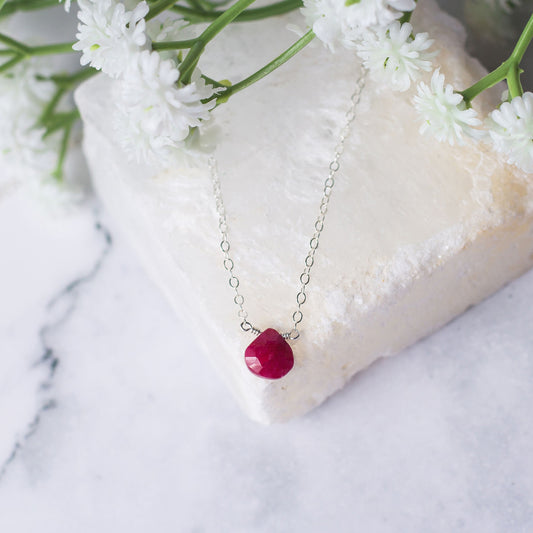 The Judy Necklace in Ruby