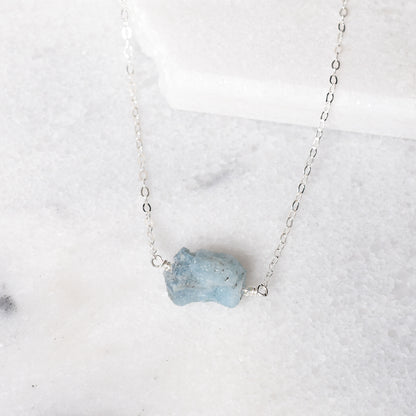 Aquamarine Stone Necklace 