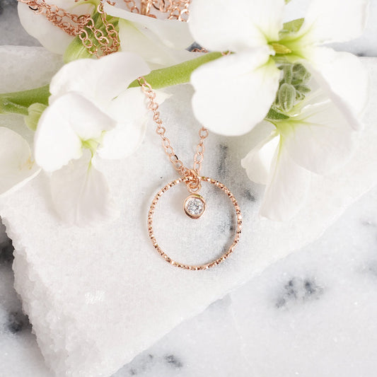 The Farrah Necklace in Rose Gold
