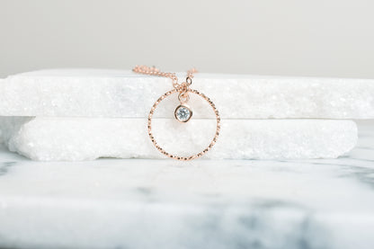 Rose Gold Pendant Necklace 