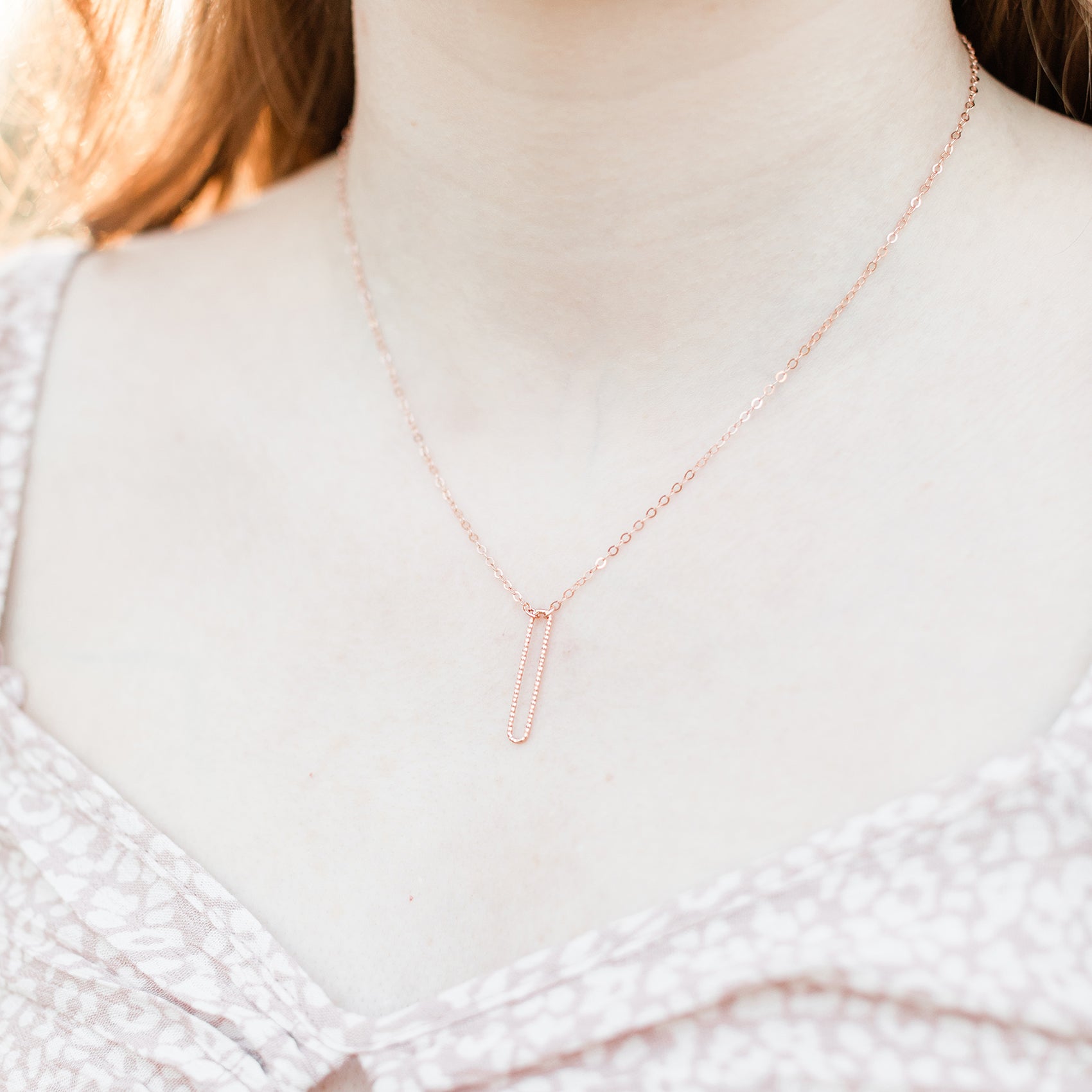 Rose Gold Pendant Necklace 
