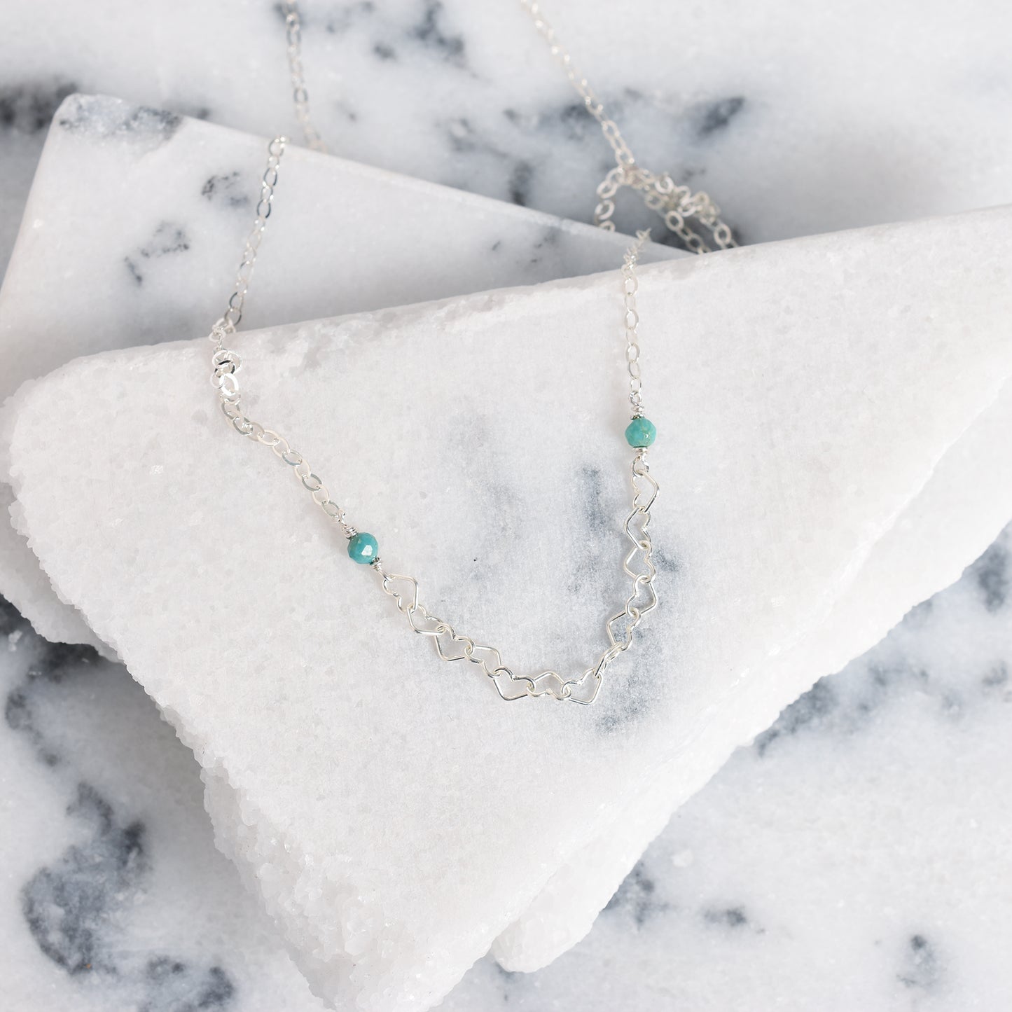 December Birthstone Heart Necklace