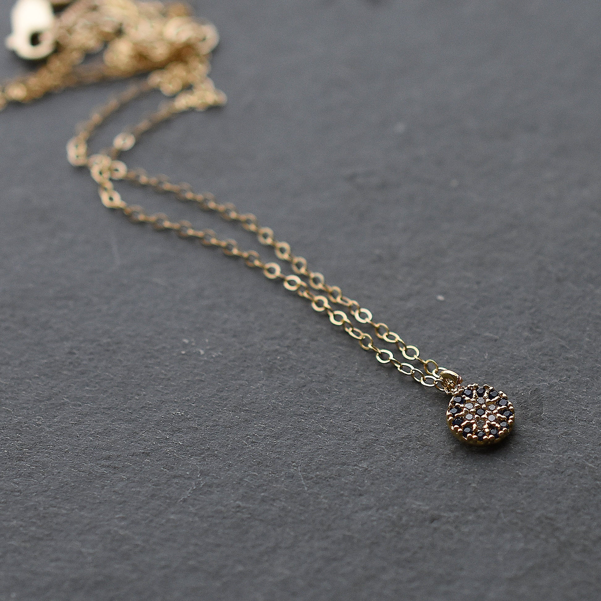 Tiny Evil Eye Gold Pendant Necklace 