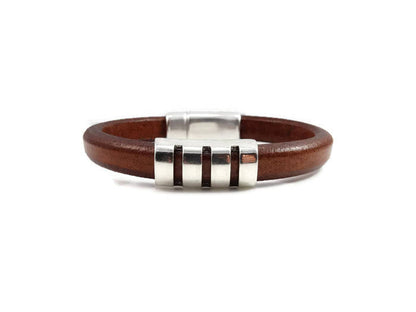 Men's Brown Leather Bracelet 