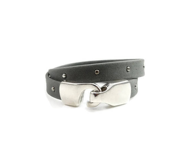 Leather Studded Bracelet 