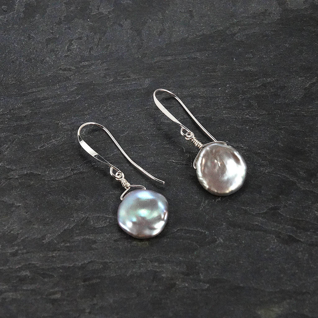 Coin Pearl Earrings