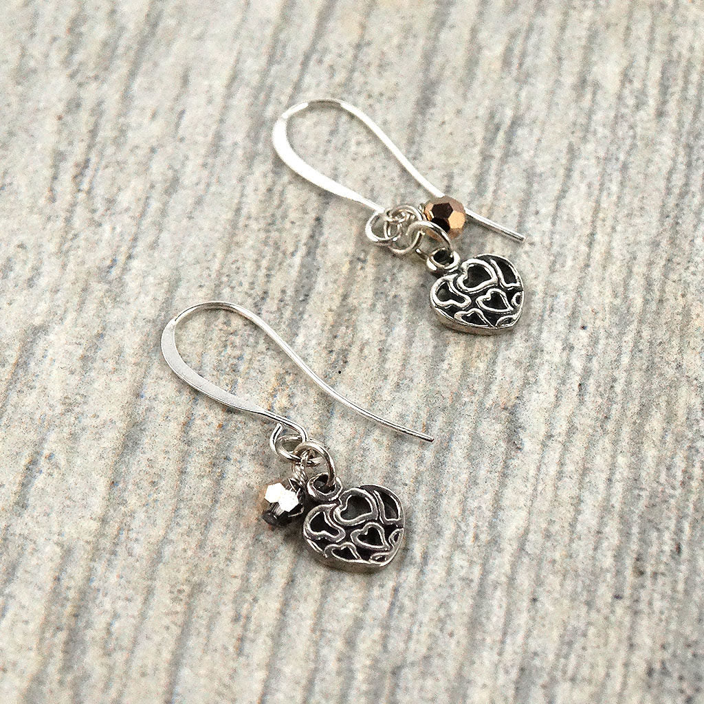 Silver Heart Earrings 