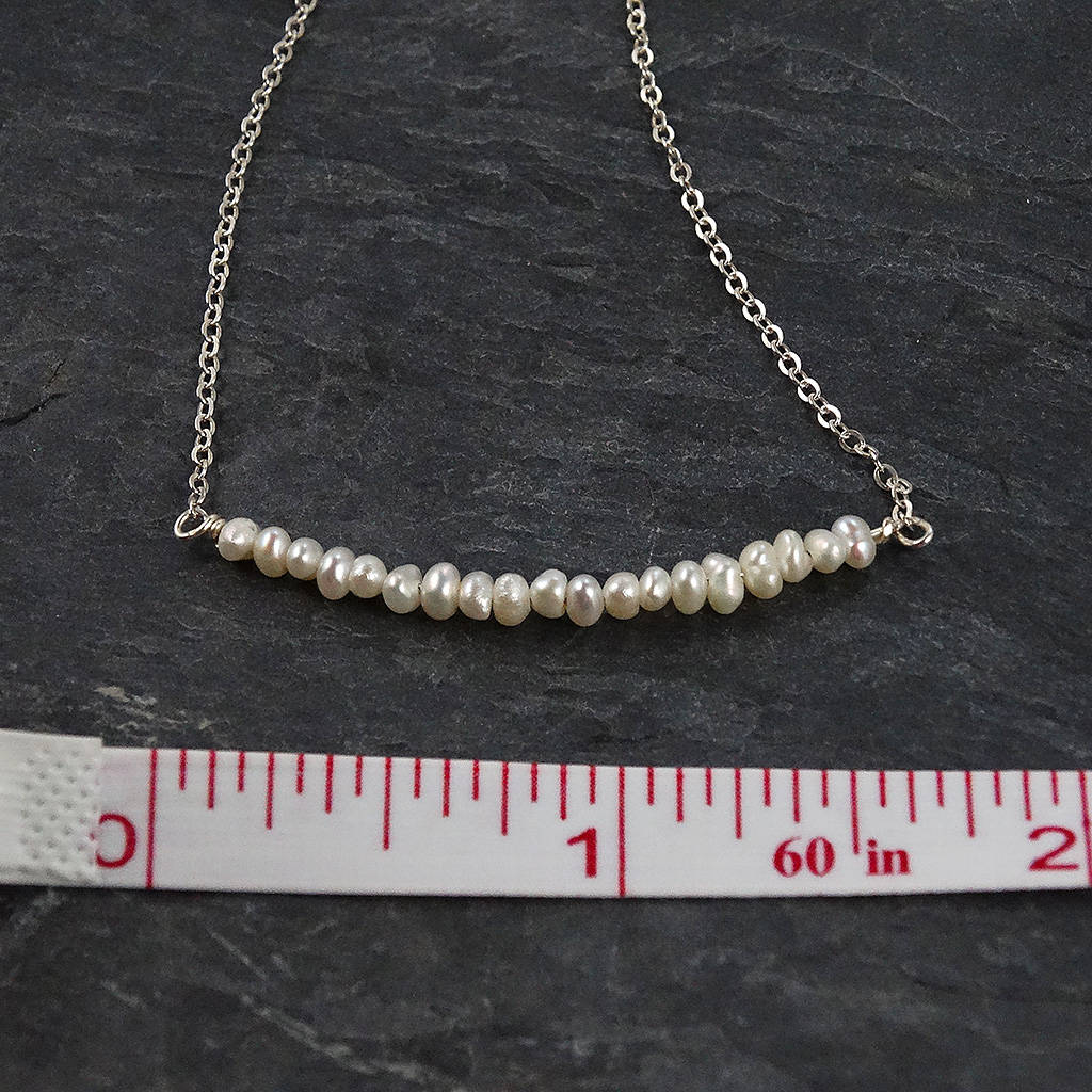 Silver Pearl Necklace 