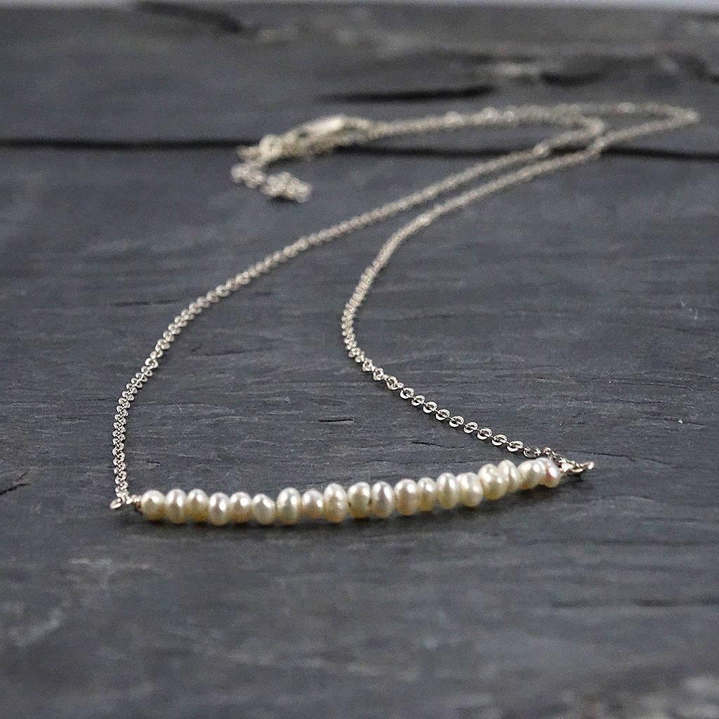 Pearl Bar Necklace 