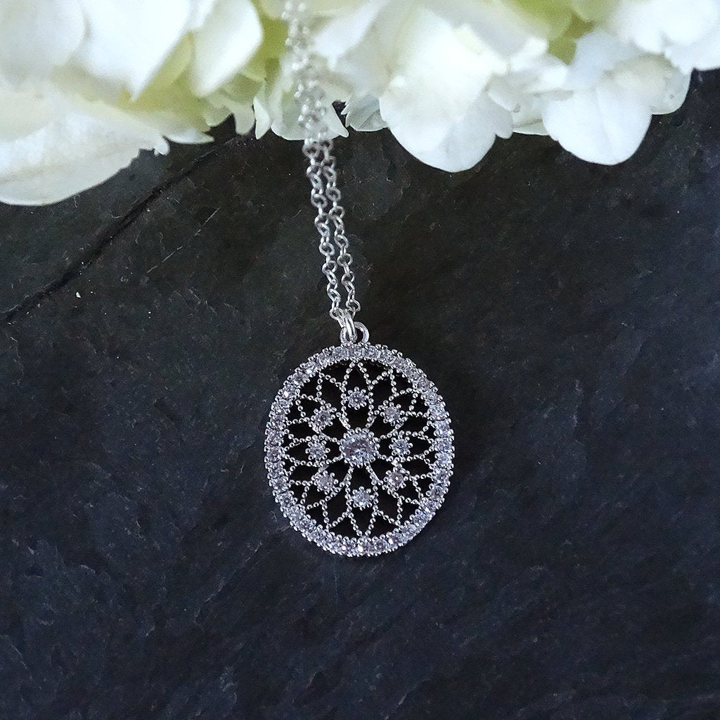 Silver Oval Necklace 