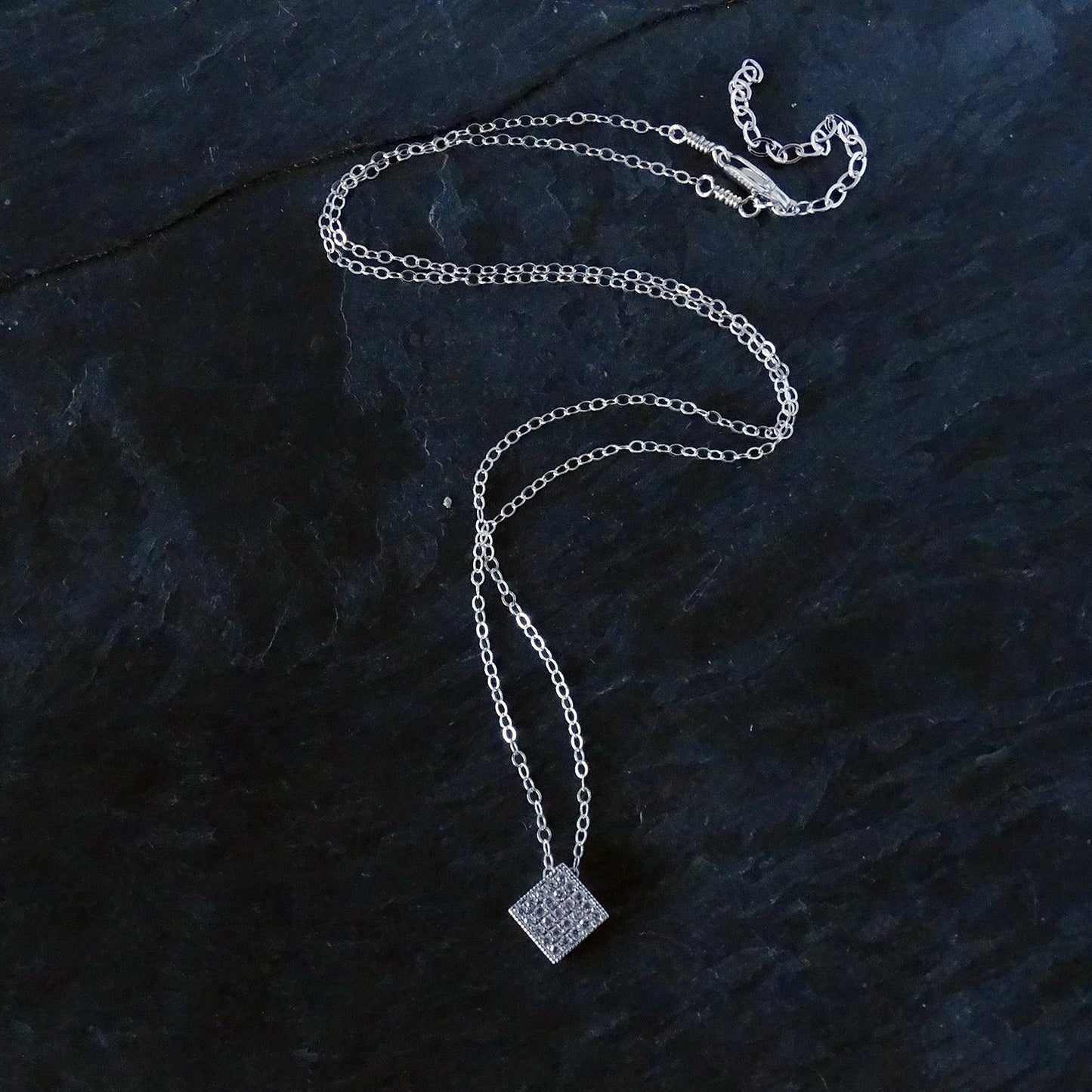 April Birthstone Pendant Necklace 