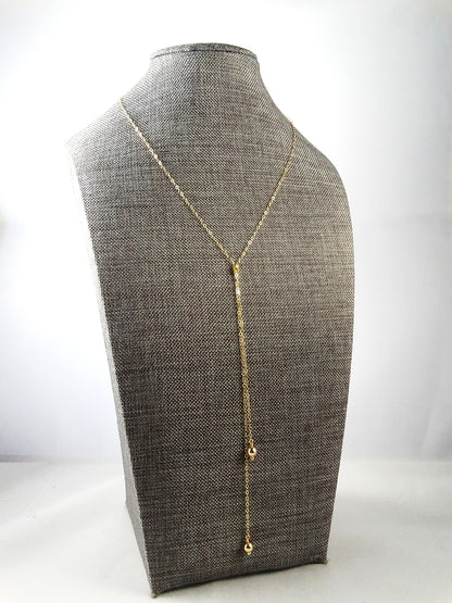 Long Gold Layering Necklace