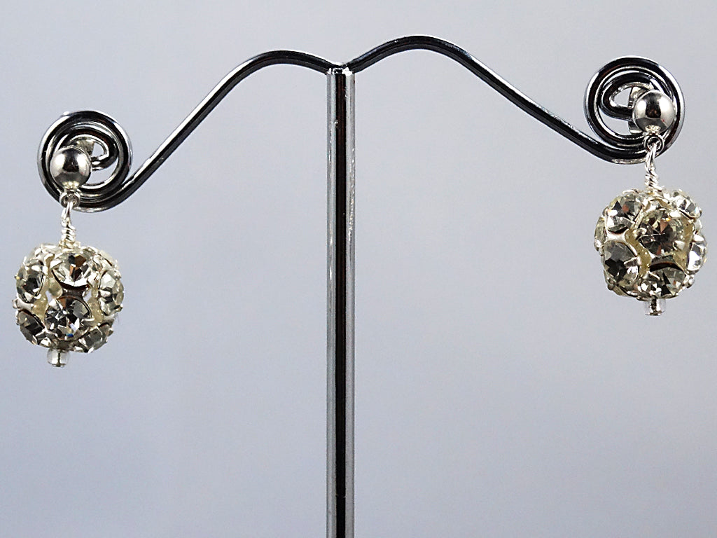 Rhinestone Ball Earrings