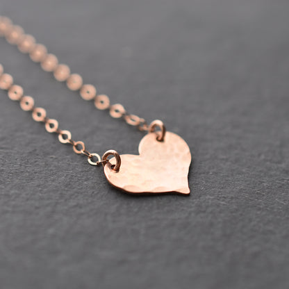 Rose Gold Heart Necklace 