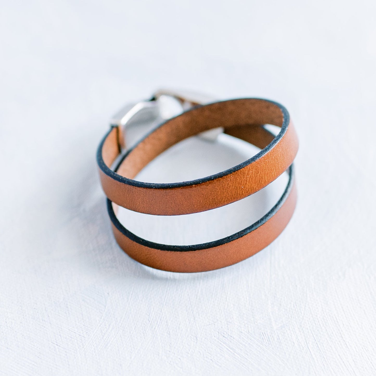 Brown Leather Wrap Bracelet